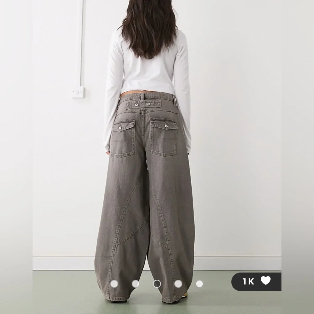 COLLUSION XL balloon X006 barrel jeans washed grey 24 x 26 super baggy wide - Picture 5 of 13